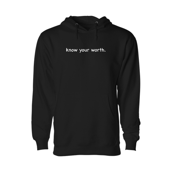Load image into Gallery viewer, know your worth Hoodie
